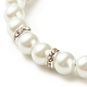 Pulsera de perlas de vidrio para mujer BJEW-JB08239-4