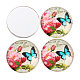 Butterfly Printed Glass Half Round/Dome Cabochons X-GGLA-N004-12mm-C14-2