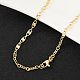 Ожерелье из латунных овальных звеньев для женщин NJEW-P265-25G-1