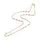 Halskette mit ovalen Gliederketten aus Messing für Frauen X-NJEW-P265-09G-2