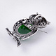 Natural Green Onyx Agate Brooches/Pendants G-S353-05F-3