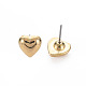 Heart Stud Earrings for Women EJEW-S213-02B-01G-RS-4