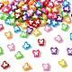 200Pcs 8 Colors Transparent Butterfly Acrylic Beads TACR-YW0001-90-2