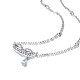 TINYSAND Masquerade Mask Design 925 Sterling Silver Cubic Zirconia Pendant Necklaces TS-N326-S-3