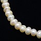 Grado de hebras de perlas de agua dulce cultivadas naturales PEAR-L001-E-12-2