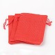 Polyester Imitation Burlap Packing Pouches Drawstring Bags ABAG-R004-14x10cm-01-2