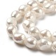 Fili di perle di perle d'acqua dolce coltivate naturali PEAR-L033-34D-2