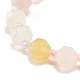 Bracelet extensible perlé rond en agate naturelle avec graine de verre BJEW-JB08195-02-5