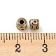 Perles de placage en laiton avec zircone cubique de micro pave KK-C038-09AG-3