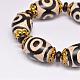 Natural & Dyed Agate Beads Stretch Bracelets BJEW-A107-05A-3