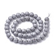 Galvaniser des perles naturelles d'agate altérée géode druzy naturel G-S284-6mm-07-2