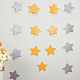 Benecreat étoile en papier suspendue AJEW-BC0005-08-1