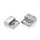 Rectangle 304 Stainless Steel Magnetic Clasps with Glue-in Ends STAS-D059-20-2