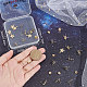 Beebeecraft 1 scatola 30 pezzi per orecchini a stella risultati di orecchini placcati oro 24k con anello e 30 pezzi dadi per orecchini per la creazione di gioielli orecchino STAS-BBC0002-08-3