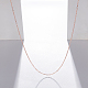 Pandahall 40 packs chaînes de collier en laiton or rose 23 pouces lien câble chaîne collier avec fermoirs homard en vrac pour collier fabrication de bijoux MAK-PH0004-25RG-5