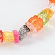 Bracelets pour enfants extensibles en pierre mélangée naturelle BJEW-JB02064-01-2