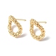 Фурнитура для сережек из текстурированной латуни KK-B063-19G-1
