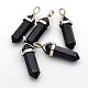 Bullet Gemstone Double Terminated Pointed Pendants G-N0122-04-1