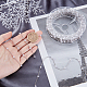 Chgcraftdiyネックレス作成キット  丸いabsプラスチック模造真珠チェーン付き12m手作り真鍮を含む  亜鉛合金カニカン  304ステンレス鋼オーペン丸カン  プラチナ  2x1.2x0.4mm DIY-CA0003-03-3