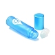 ガラス色のエッセンシャルオイルの空の香水瓶  ppプラスチックキャップとローラーボール付き  コラム  艶消し  ディープスカイブルー  2x8.5cm  容量：10ml（0.34fl.oz） MRMJ-K013-03E-2