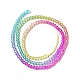 Transparent Gradient Color Glass Beads Strands X-GLAA-H021-01B-16-4