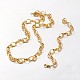 304 Stainless Steel Cable Chain Necklaces and Bracelets Sets SJEW-L379-05G-1