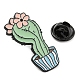 Spille smaltate con cactus e fiori JEWB-P021-B04-3