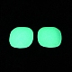 合成蓄光石キャビオン  暗闇で光る  多面カット  正方形  ライトスカイブルー  12x12x6mm G-B063-01A-1