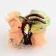 Pinzas para el cabello de tela de flores de garra de plástico PHAR-S296-10-3
