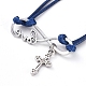 Tibetan Style Alloy Infinity Link & Charm Bracelets BJEW-JB04983-4