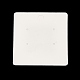 紙のアクセサリーディスプレイカード  ピアスディスプレイカード  正方形  フローラルホワイト  6x6x0.05cm  穴：7mmと2mm CDIS-M055-23-3