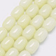 Chapelets de perles en verre imitation jade GLAA-G046-14x10mm-A-2