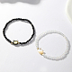 Set di braccialetti elasticizzati con perline di gatto e perline naturali in 2 colori di 2 colori LJ6864-1