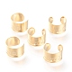 304つのステンレス鋼の耳カフのパーツ  ゴールドカラー  11x7mm  穴：1mm STAS-H151-11G-1