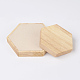 木製のアクセサリーが表示さ  フェイクスエードと  六角  桃パフ  ビッグ：12x13.6x1.9cm 小さい：9x10.3x1.9cm  2本セット。 ODIS-E013-05A-3