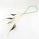 Damen gefärbte Feder geflochtene Wildleder Schnur Stirnbänder OHAR-R187-03-1