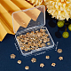 Beebeecraft 1 Box 100Pcs 5 Style Flower Bead Caps 14K Gold Plated Brass&Alloy Spacer Bead Caps Flower Bead End Cap for Bracelet Necklace Jewelry Making FIND-BBC0004-43-6