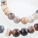 Dyed & Heated Natural Agate Round Beads Strands G-E230-01-8mm-1