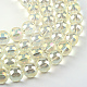 Electroplate Glass Beads Strands EGLA-Q062-10mm-A02-1
