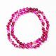Natural Dyed Agate Multi-strand Necklaces NJEW-F136-B-02-1