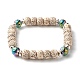 Ensembles de bracelets extensibles de perles bodhi rondes BJEW-JB07346-2