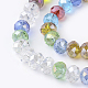 Fili di perle di vetro placcato EGLA-J047-8x6mm-46-3