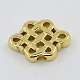 Real 18K Gold Plated Brass Chinese Knot Beads KK-K093-07G-1