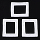 樹脂カボション  長方形  ホワイト  60x51~52x8mm CRES-N022-59-1
