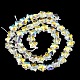 Chapelets de perles en verre transparent électrolytique GLAA-C029-06-3