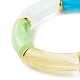 Bracelets extensibles en perles de tube acrylique BJEW-JB07766-4