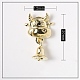 合金カボション  ネイルアートの装飾の付属品  牛と鐘の形  ライトゴールド  20x12x4mm MRMJ-T011-021-1