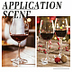 Benecreat 20 ciondolo con nome in bicchiere di vino trasparente piatto e rotondo AJEW-BC0003-69-7