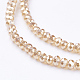 1 Strand Electroplate Glass Beads Strands X-EGLA-J025-F11-2