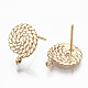 Brass Stud Earring Findings KK-S348-356-2